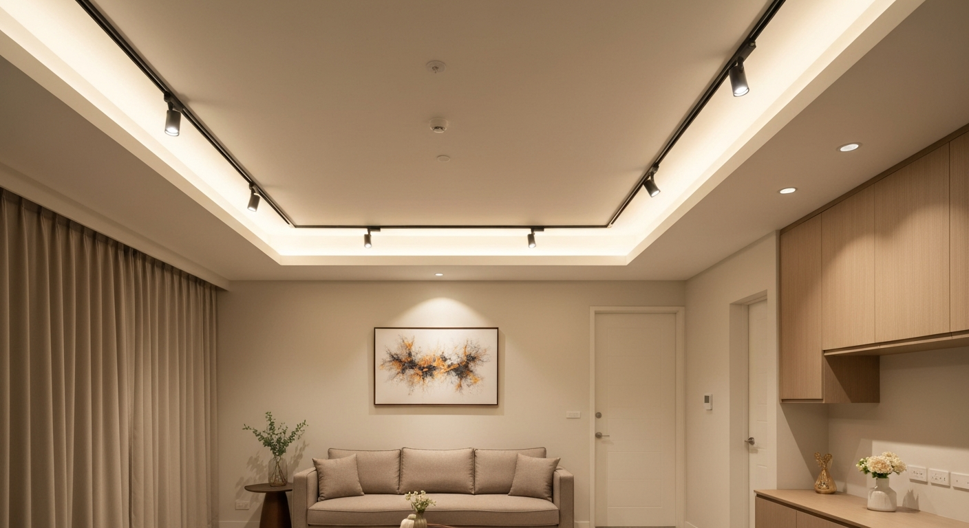 Track Light ในคอนโดสไตล์มินิมอล ไทย แสง Warm White